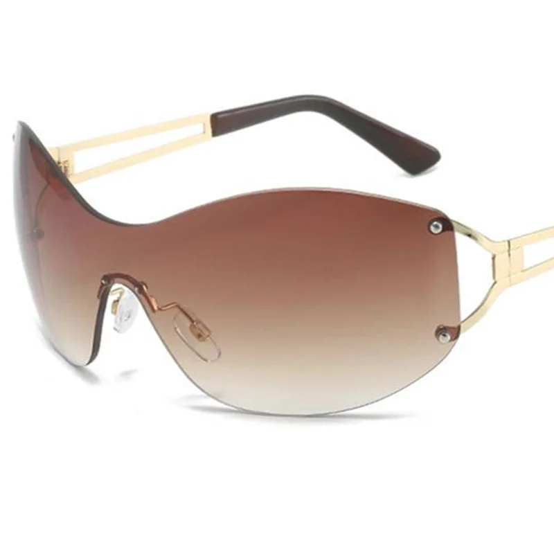 Fashion Women Sun Glasses Simaese Lens Anti-UV Spectacles Oversize Frame Eyeglasses Simplity Google Rimless Sunglasses
Fashion Women Sun Glasses Simaese Lens Anti-UV Spectacles Oversize Frame Eyeglasses Simplity Google Rimless Sunglasses