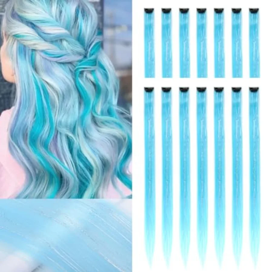 22 inch Light Blue Tinsel Hair Extensions 14 PCS - Clip-in Glitter Synthetic Hair for Costume Parties 14 PCS Light Blue
22 inch Light Blue Tinsel Hair Extensions 14 PCS - Clip-in Glitter Synthetic Hair for Costume Parties 14 PCS Light Blue