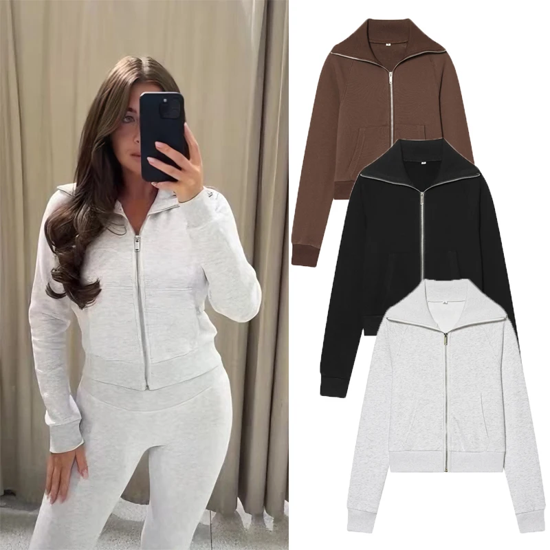 Женская теплая куртка Коричневое тонкое укороченное пальто Уютная верхняя одежда Женский топ с длинным рукавом Женская повседневная куртка Женский комплект из двух предметов
Женская теплая куртка Коричневое тонкое укороченное пальто Уютная верхняя одежда Женский топ с длинным рукавом Женская повседневная куртка Женский комплект из двух предметов