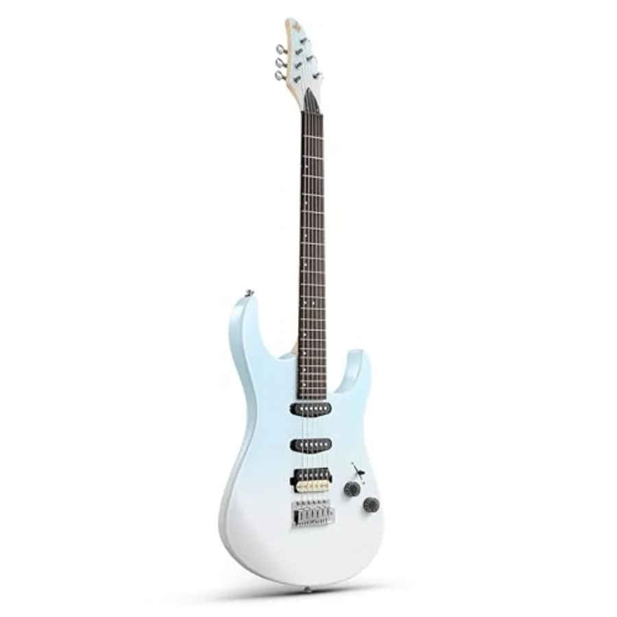 39 Inch Full Size Electric Guitar for Beginner Starter Kit with Bag in Gradient Blue High-Quality Wood Body and Smooth Playabil
39 Inch Full Size Electric Guitar for Beginner Starter Kit with Bag in Gradient Blue High-Quality Wood Body and Smooth Playabil