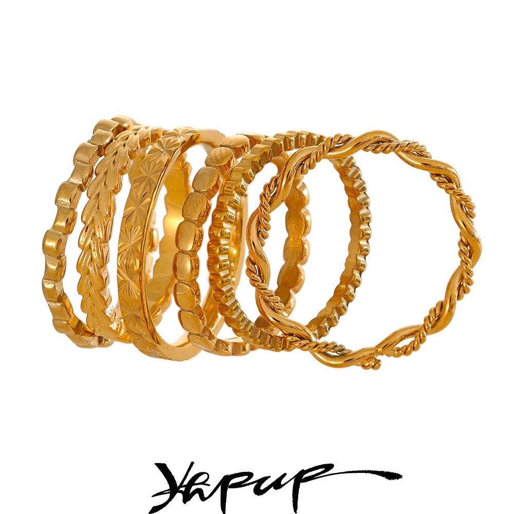 Yhpup Stainless Steel Cast Ring 18k Gold Color PVD Plated Thin Chic Index Finger Summer Jewelry Accessories New Women Waterproof
Yhpup Stainless Steel Cast Ring 18k Gold Color PVD Plated Thin Chic Index Finger Summer Jewelry Accessories New Women Waterproof
