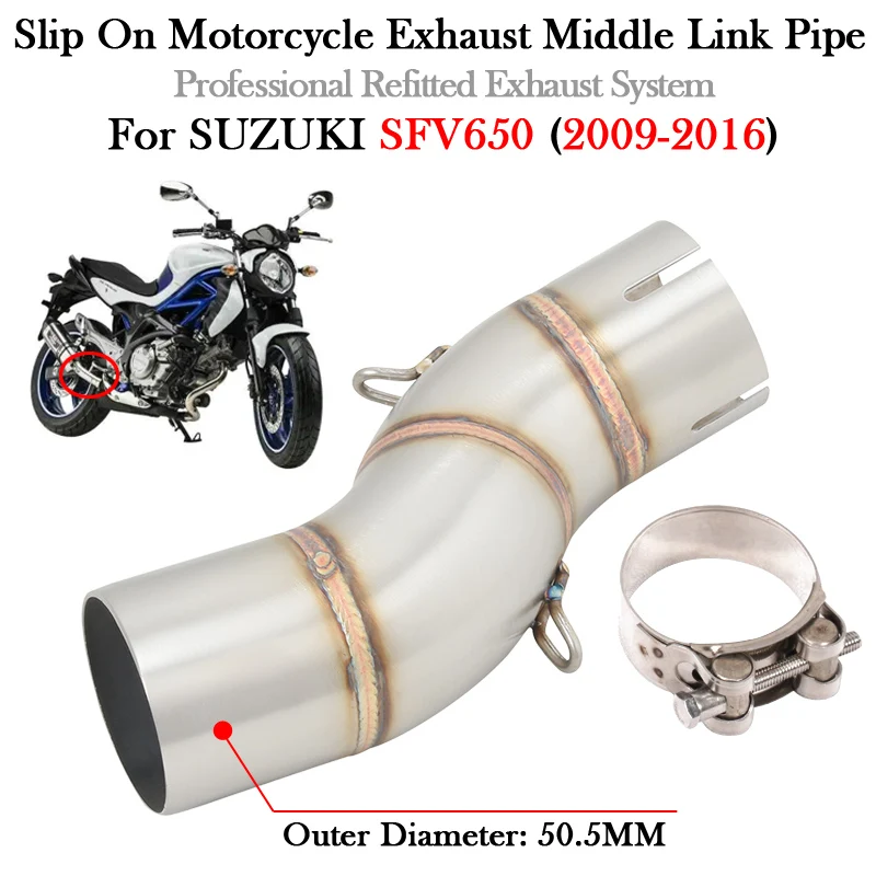 Слипоны для SUZUKI SFV650 SFV 650 2009 2010 - 2014 2015 2016 выхлопная средняя звеньевая труба мотоцикла 51 мм Глушитель модификация мото
Слипоны для SUZUKI SFV650 SFV 650 2009 2010 - 2014 2015 2016 выхлопная средняя звеньевая труба мотоцикла 51 мм Глушитель модификация мото