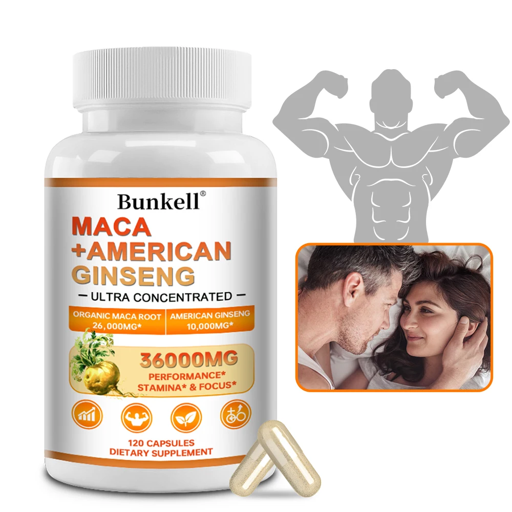 Triple Maca Root & American Ginseng Capsules, Support Daily Energy Focus Calm Mood & Immune Wellness for Men & Women
Triple Maca Root & American Ginseng Capsules, Support Daily Energy Focus Calm Mood & Immune Wellness for Men & Women