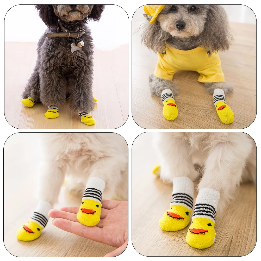 4pcs Pet Socks For Dogs Non-Slip Comfortable Warm Puppy Foot Covers Anti-Scratch Indoor Dog Supplies Cotton Socks Medium Small
4pcs Pet Socks For Dogs Non-Slip Comfortable Warm Puppy Foot Covers Anti-Scratch Indoor Dog Supplies Cotton Socks Medium Small