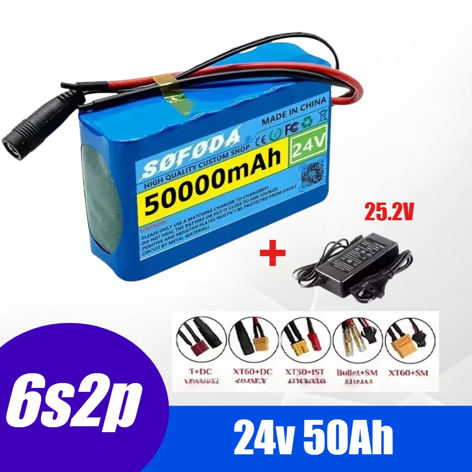18650 Lithium Battery 6s2p 24V 50Ah Battery Pack Equipped with BMS Charger for Electric Bicycles Electric Scooters
18650 Lithium Battery 6s2p 24V 50Ah Battery Pack Equipped with BMS Charger for Electric Bicycles Electric Scooters