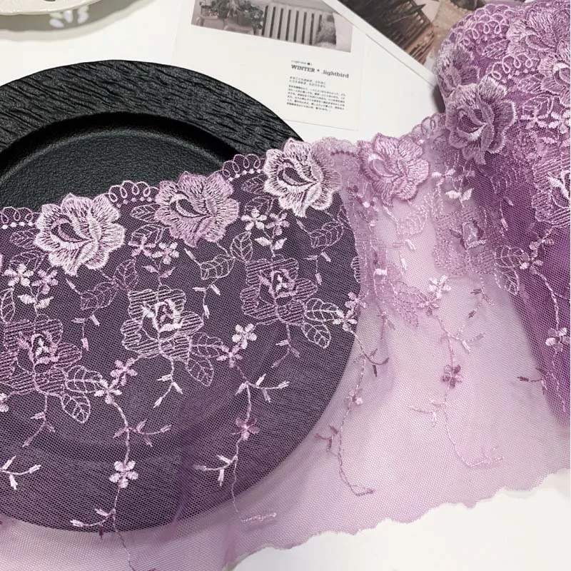 30 Yards Purple Flowers Embroidered Lace Trim Fabric Tulle Mesh Fabric For Bra Girl's Dress Sewing Garment Accessories
30 Yards Purple Flowers Embroidered Lace Trim Fabric Tulle Mesh Fabric For Bra Girl's Dress Sewing Garment Accessories