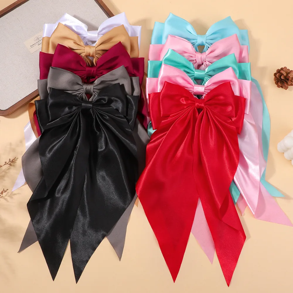 10Pcs/set Elegant Long Big Bow Float Satin Clips Back Head Hair Clip for Women Girls with The Same Temperament Hair Accessories
10Pcs/set Elegant Long Big Bow Float Satin Clips Back Head Hair Clip for Women Girls with The Same Temperament Hair Accessories