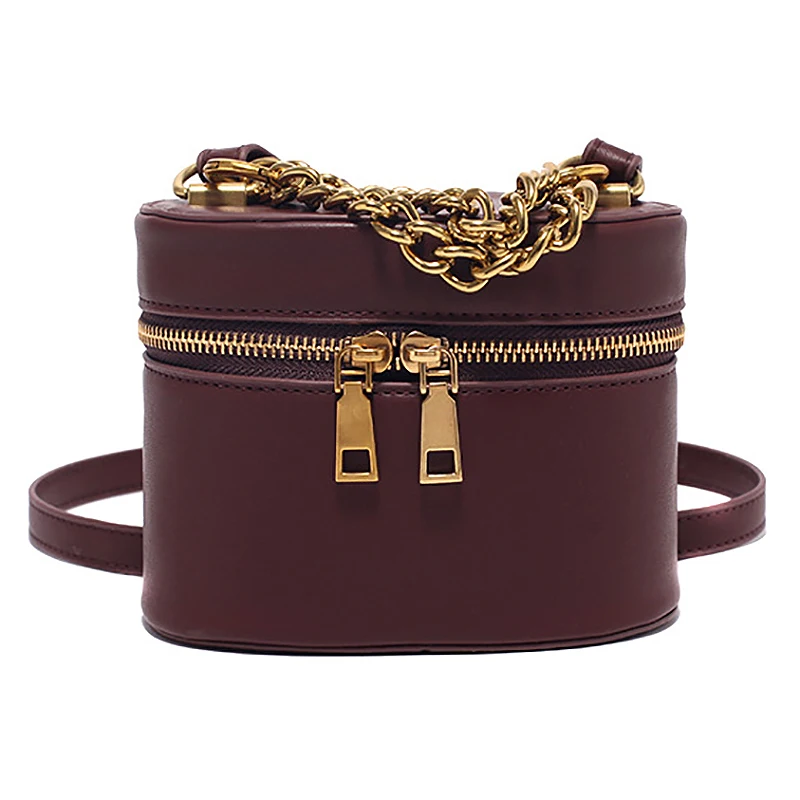 Pure Color Leather Bucket Bag Large Capacity Ladies Fashion Zipper Retro Bucket Bag Retro Messenger Bag
Pure Color Leather Bucket Bag Large Capacity Ladies Fashion Zipper Retro Bucket Bag Retro Messenger Bag