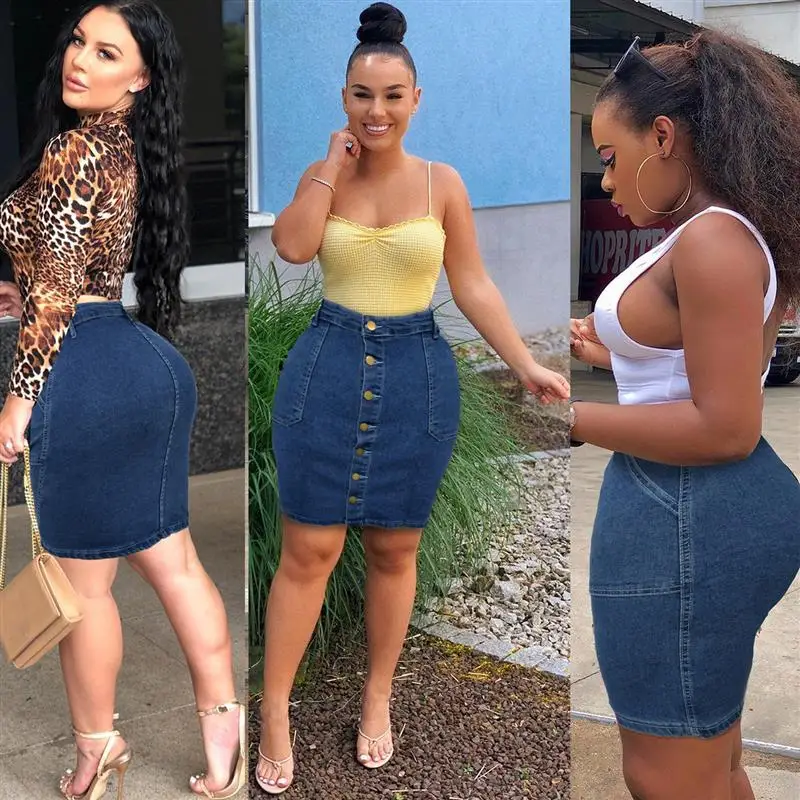 New DZT5842 Women's Denim Skirt Front Button High Waist Short Jeans Skirts Deep Color Summer Fashion Ladies' Clothing
New DZT5842 Women's Denim Skirt Front Button High Waist Short Jeans Skirts Deep Color Summer Fashion Ladies' Clothing