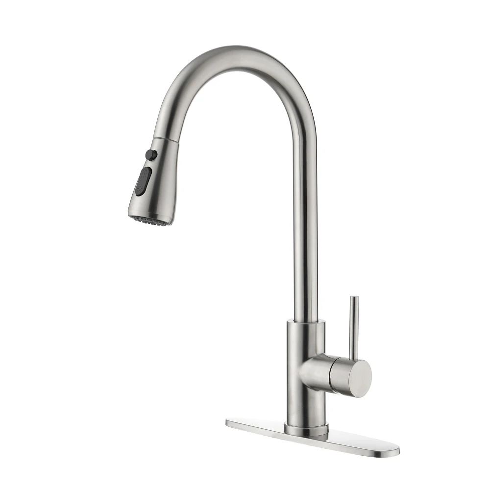 Single Handle Kitchen Sink Faucet with Pull Out Sprayer
Single Handle Kitchen Sink Faucet with Pull Out Sprayer