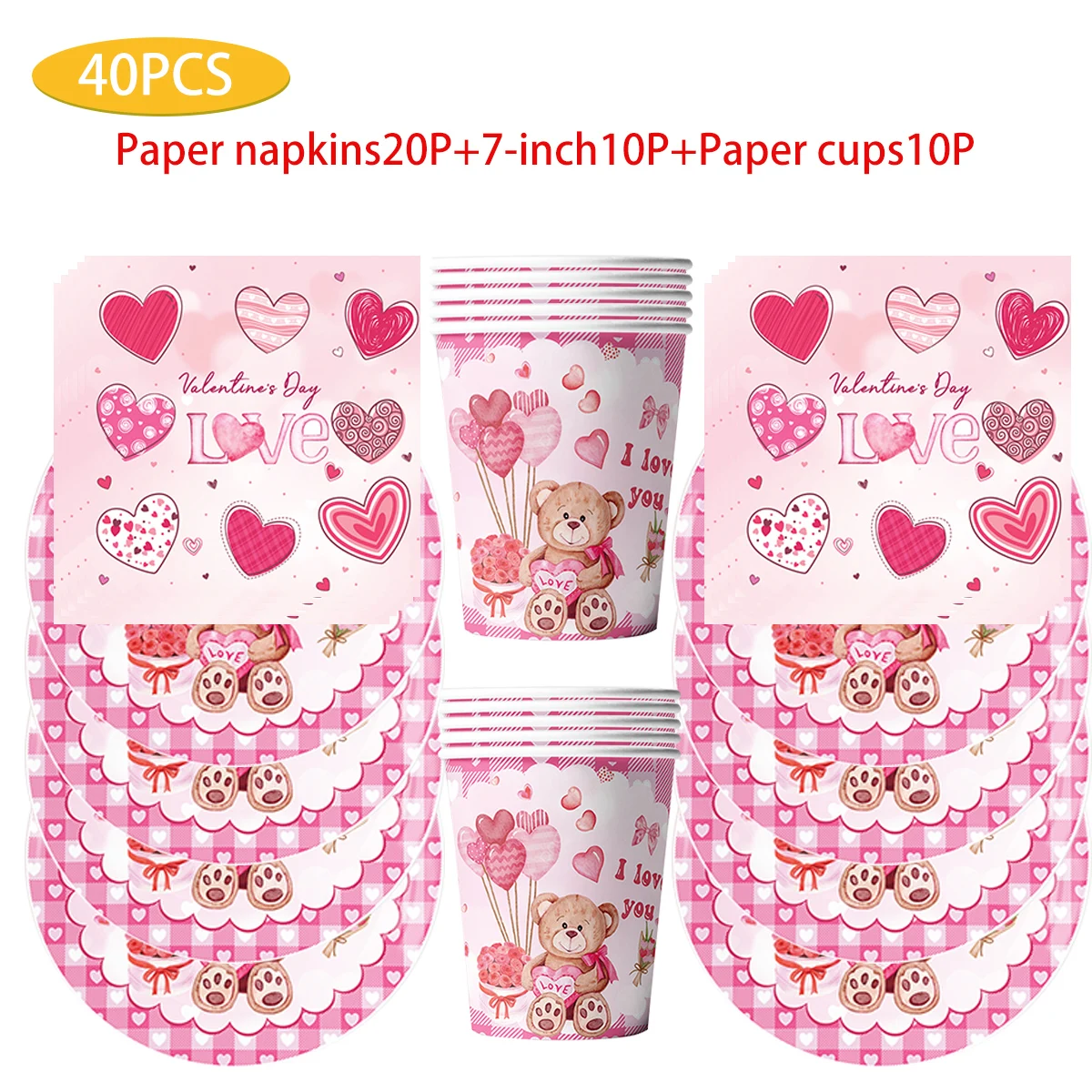 Valentines Day Theme Happy Birthday ecorat decoration Shower Children Tableware Napkin Cup Plate Set Party Decoration Suppl
Valentines Day Theme Happy Birthday ecorat decoration Shower Children Tableware Napkin Cup Plate Set Party Decoration Suppl