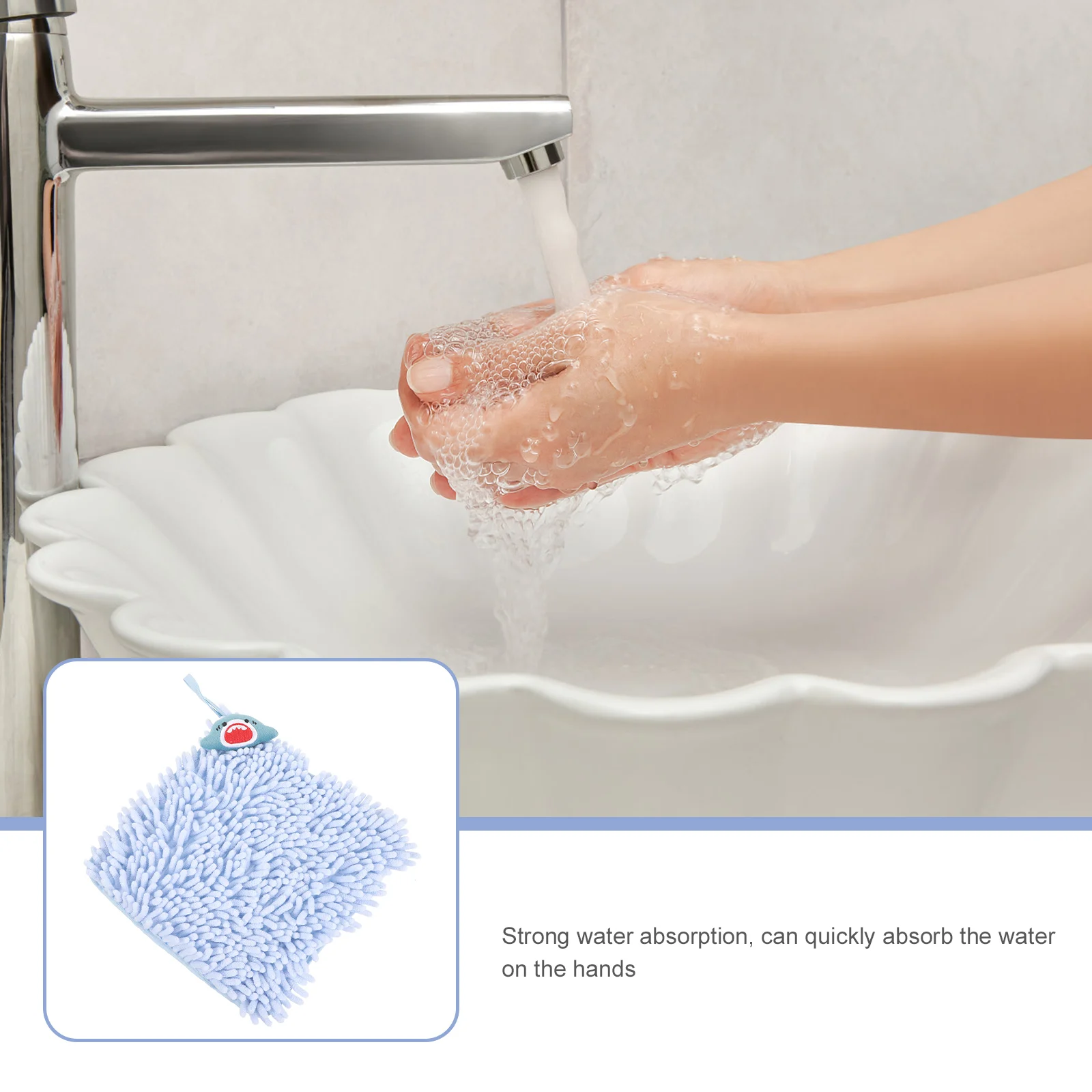 Cute Hanging Chenille Hand Towel Super Absorbent Quick Shark Kids Bathroom Kitchen Towels Multipurpose Easy Clean
Cute Hanging Chenille Hand Towel Super Absorbent Quick Shark Kids Bathroom Kitchen Towels Multipurpose Easy Clean