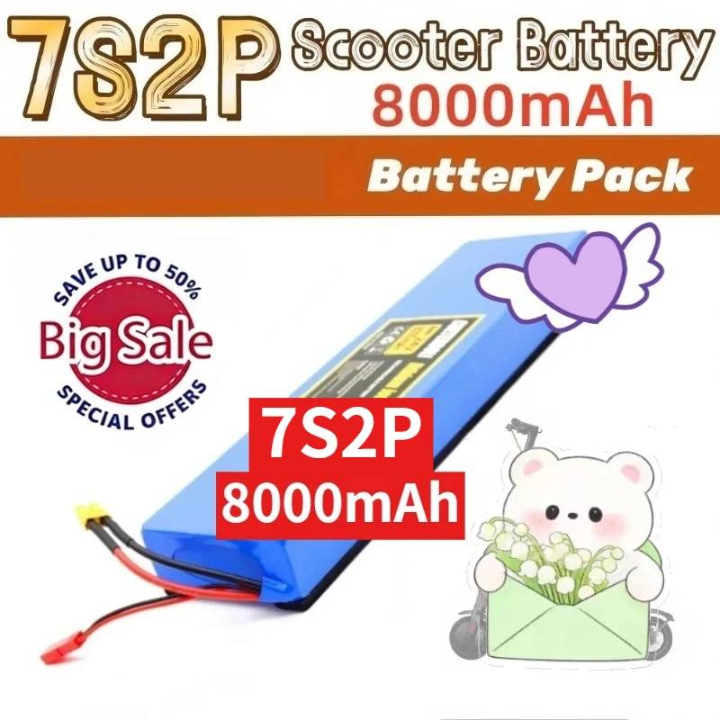 24V 8000mAh 18650 7S2P Li-ion Rechargeable Battery Pack 25.2V Suitable for Electric Scooters High Quality Replacement Battery
24V 8000mAh 18650 7S2P Li-ion Rechargeable Battery Pack 25.2V Suitable for Electric Scooters High Quality Replacement Battery
