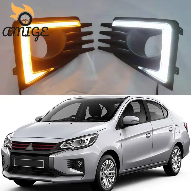 12V LED DRL Daylights For Mitsubishi Mirage 2020 2021 Yellow Turn Signal Fog Lamp Auto Bulb Headlamps LED Daytime Running Lights
12V LED DRL Daylights For Mitsubishi Mirage 2020 2021 Yellow Turn Signal Fog Lamp Auto Bulb Headlamps LED Daytime Running Lights
