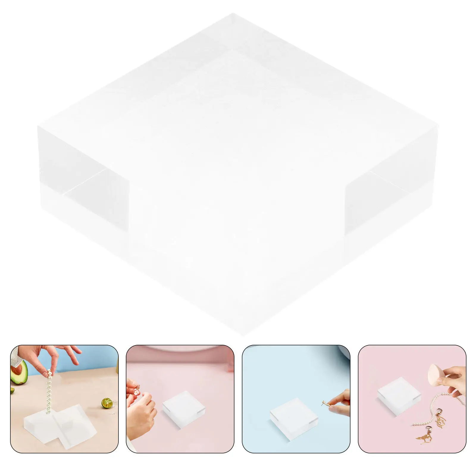 4Pcs Clear Acrylic Square Display Blocks Polished Transparent Base Stable Stand for Jewelry Collectibles Perfume Trophy Display
4Pcs Clear Acrylic Square Display Blocks Polished Transparent Base Stable Stand for Jewelry Collectibles Perfume Trophy Display