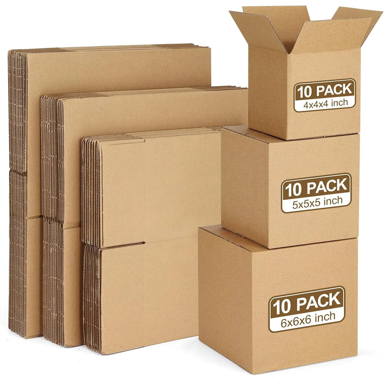 30 Pack Small Shipping Boxes Assorted Sizes 4x4x4 5x5x5 6x6x6 10 Each Brown Corrugated Mailers for Small Business Packaging
30 Pack Small Shipping Boxes Assorted Sizes 4x4x4 5x5x5 6x6x6 10 Each Brown Corrugated Mailers for Small Business Packaging
