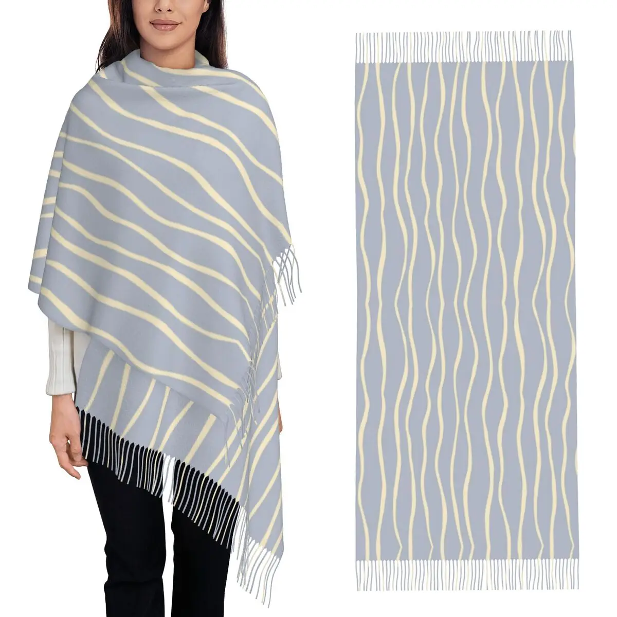 Vertical And Horizontal Diagonal Stripe Design Pattern Scarf Tassel Scarves Women Shawls and Wraps Large Fall Winter Shawl Wrap
Vertical And Horizontal Diagonal Stripe Design Pattern Scarf Tassel Scarves Women Shawls and Wraps Large Fall Winter Shawl Wrap