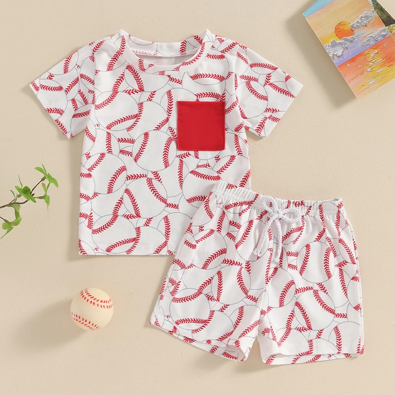 2024-03-13 Lioraitiin Toddler Boys Summer Outfit Baseball Print Pocket Short Sleeve T-Shirts Top Elastic Waist Short Clothes Set
2024-03-13 Lioraitiin Toddler Boys Summer Outfit Baseball Print Pocket Short Sleeve T-Shirts Top Elastic Waist Short Clothes Set