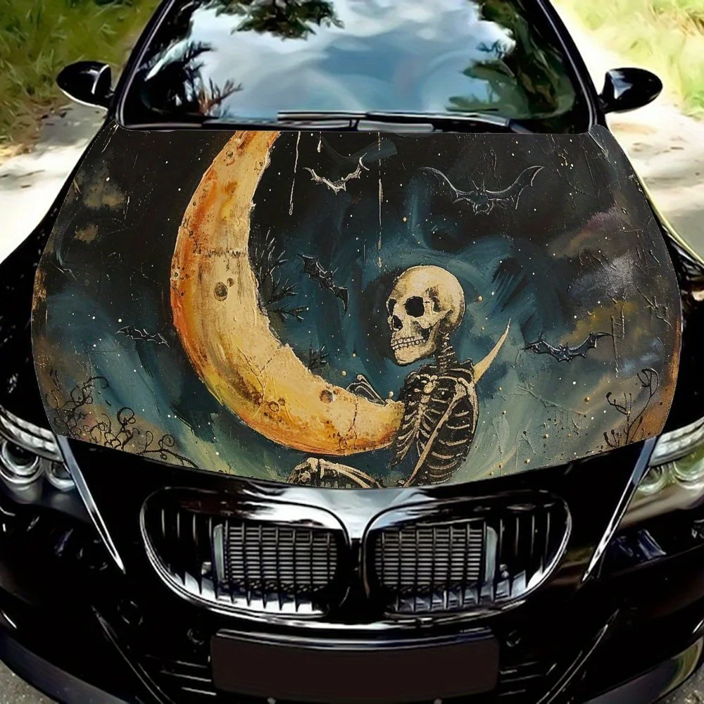 Skull sitting on the moon Car Hood Vinyl Wraps Sticker, Car Engine Decal, Waterproof Self-adhesive Car Packaging Cover, Universa
Skull sitting on the moon Car Hood Vinyl Wraps Sticker, Car Engine Decal, Waterproof Self-adhesive Car Packaging Cover, Universa
