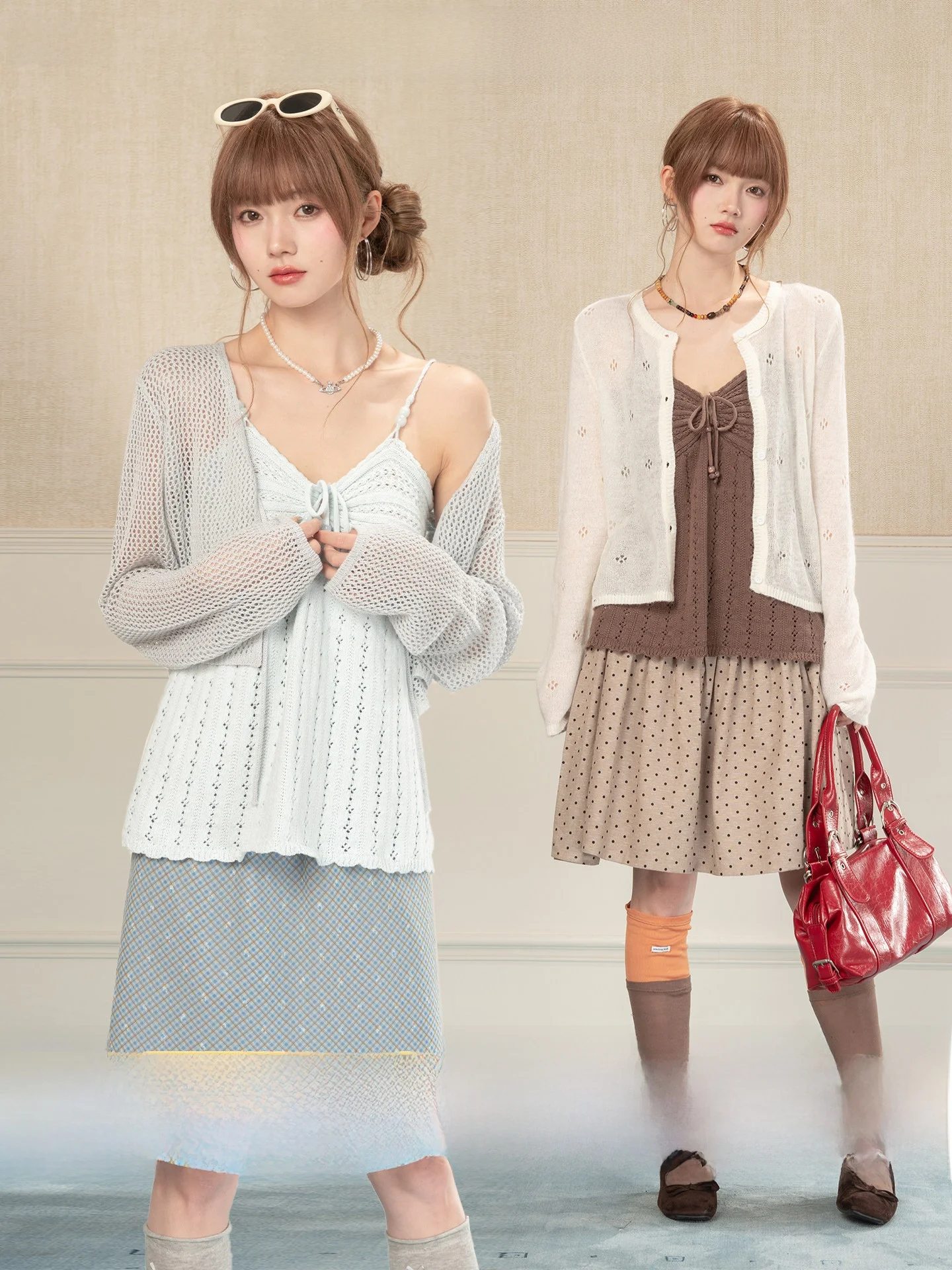 Heynew Coffee Color Knitted Hollow out Strap Vest Women's Summer Travel Outfit Spicy Girl Top Sweet Style Cotton Material
Heynew Coffee Color Knitted Hollow out Strap Vest Women's Summer Travel Outfit Spicy Girl Top Sweet Style Cotton Material