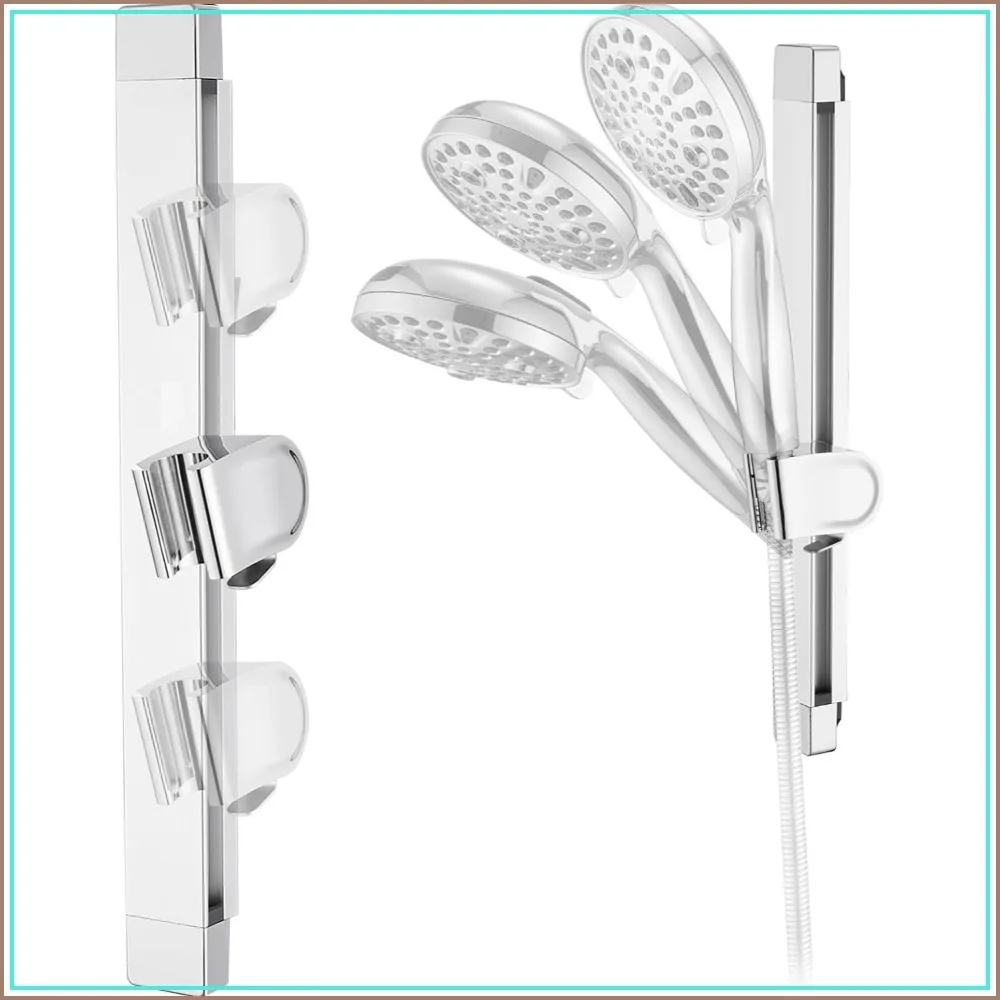 Adjustable Handheld Shower Head Holder, Metal Wall Mount, Strong Adhesive, No Drill, Chrome
Adjustable Handheld Shower Head Holder, Metal Wall Mount, Strong Adhesive, No Drill, Chrome