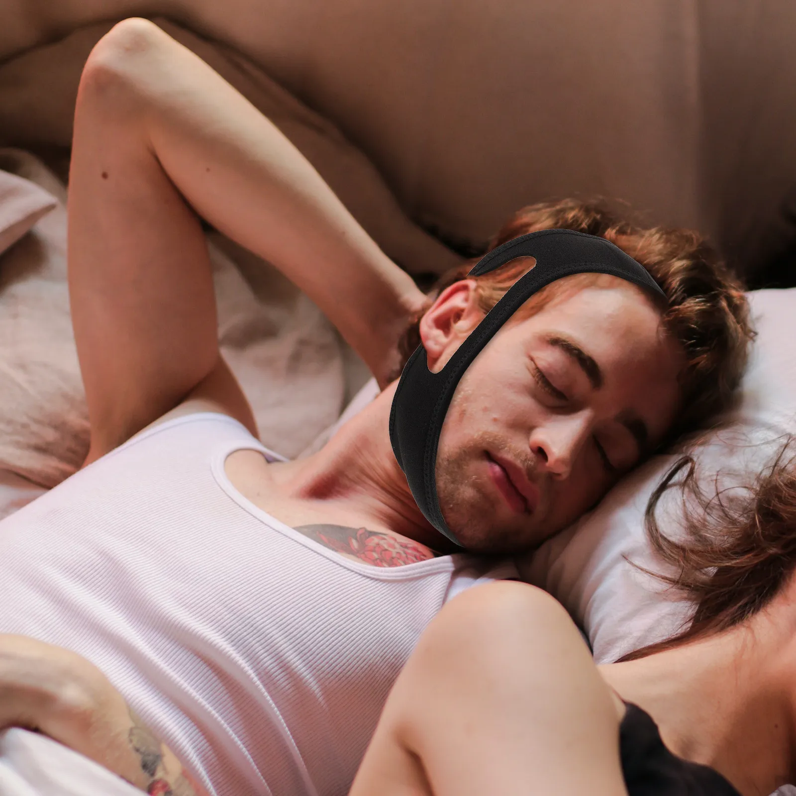 Chin Strap Breathable Adjustable Snoring Solution Strap Comfortable Anti-Snore Band Mesh Fabric Device
Chin Strap Breathable Adjustable Snoring Solution Strap Comfortable Anti-Snore Band Mesh Fabric Device