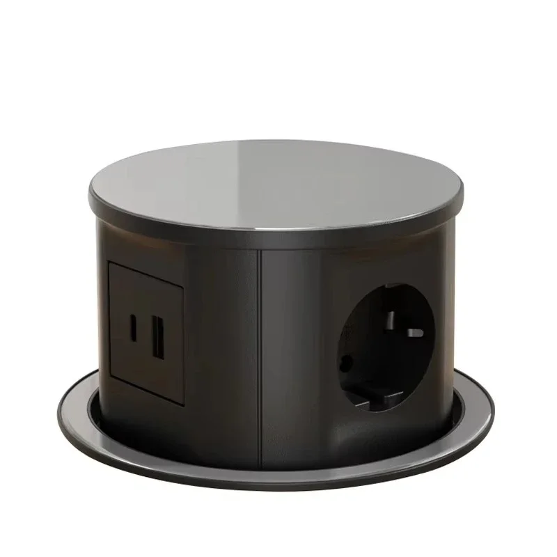Kitchen pop-up socket, 1.8m cable black telescopic socket, desk workshop power socket
Kitchen pop-up socket, 1.8m cable black telescopic socket, desk workshop power socket