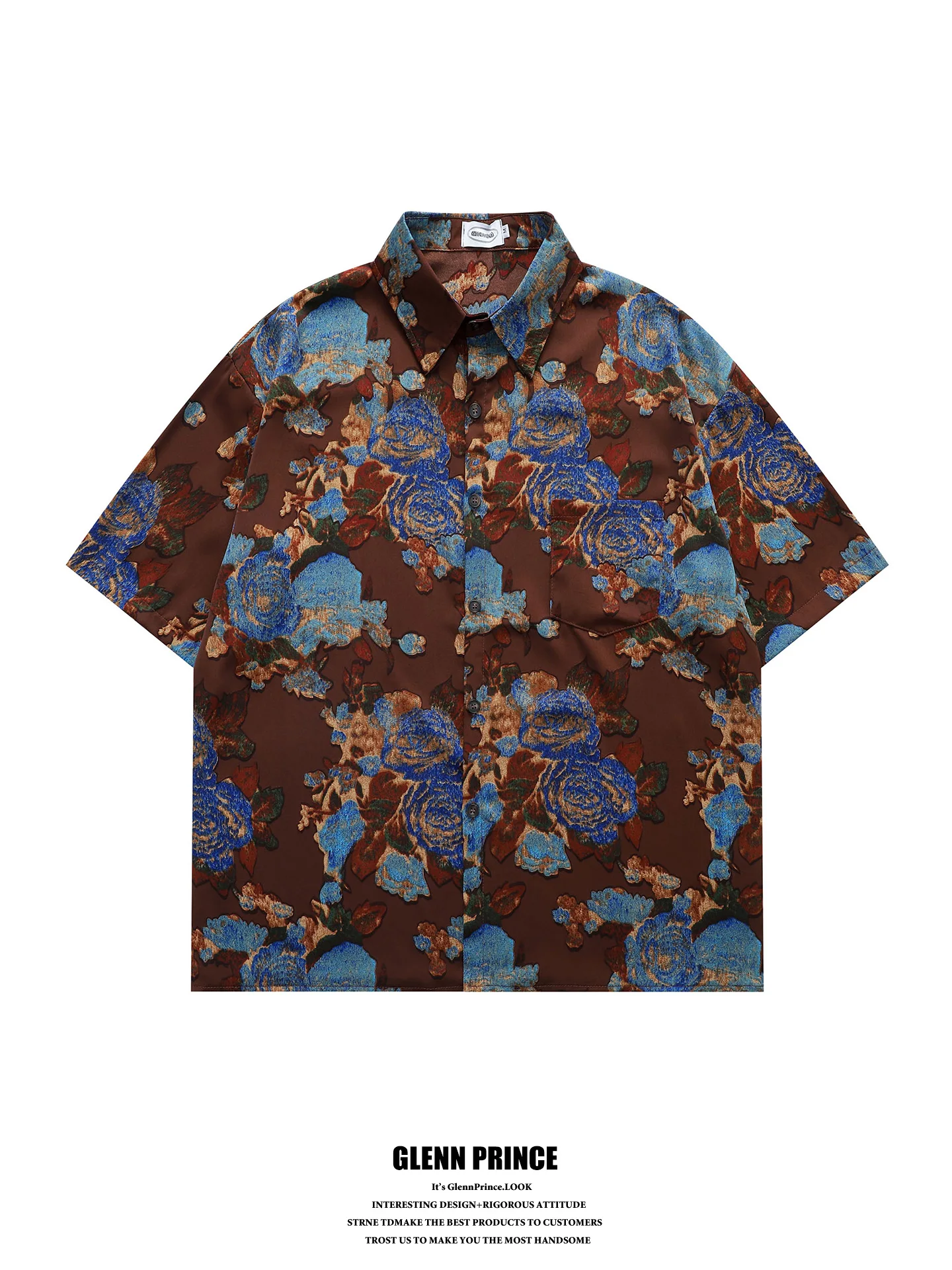 GPstudio Luxury Short Sleeve Rose Print Shirt Men's Summer Beach Casual Shirt Color Block Youth Trend Polyester Fiber Loose Fit
GPstudio Luxury Short Sleeve Rose Print Shirt Men's Summer Beach Casual Shirt Color Block Youth Trend Polyester Fiber Loose Fit