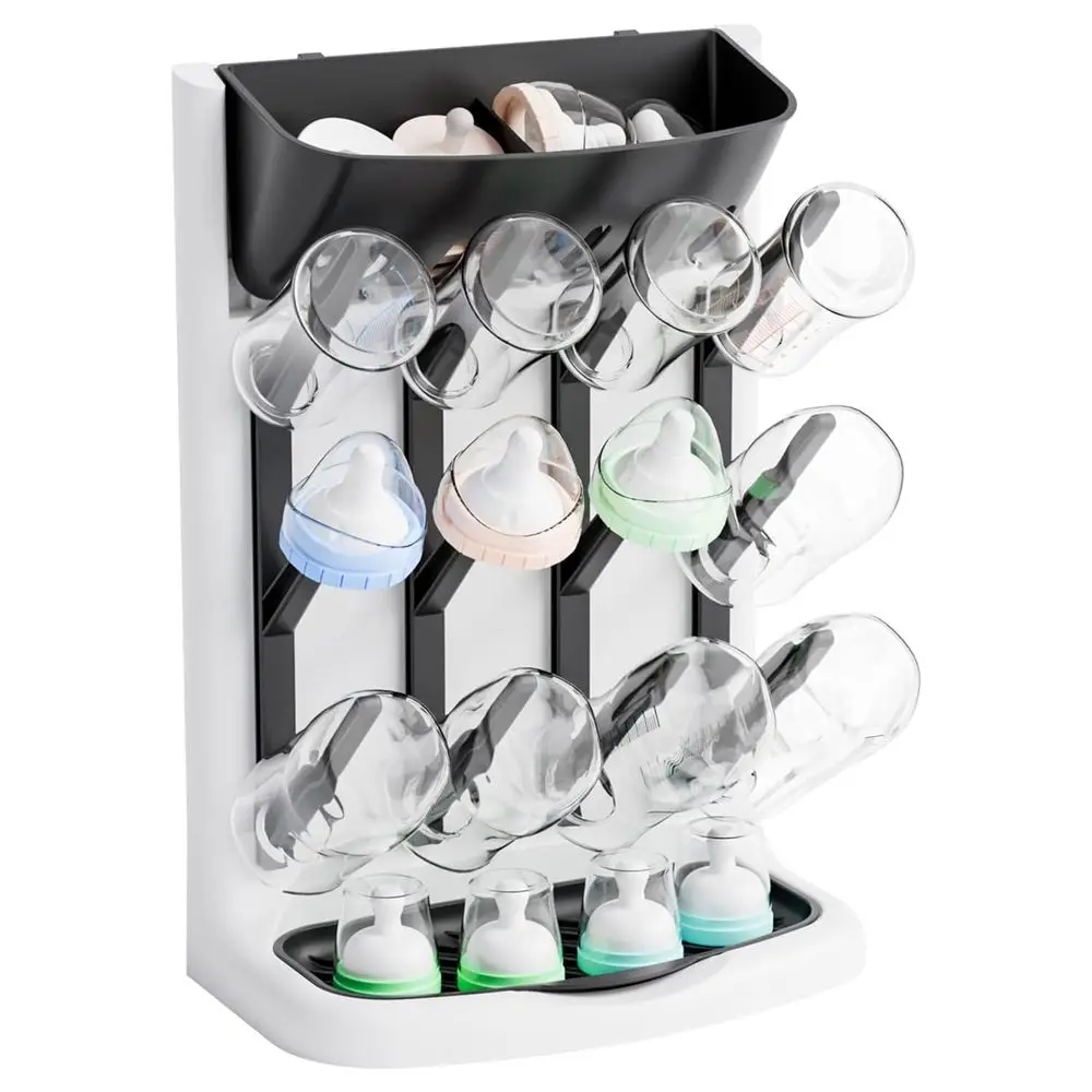 Compact Veal-Sized Baby Bottle Drying Rack - BPA Free, Space-Saving Holder for Bottles, Pacifiers, and Pump Accessories, Black
Compact Veal-Sized Baby Bottle Drying Rack - BPA Free, Space-Saving Holder for Bottles, Pacifiers, and Pump Accessories, Black
