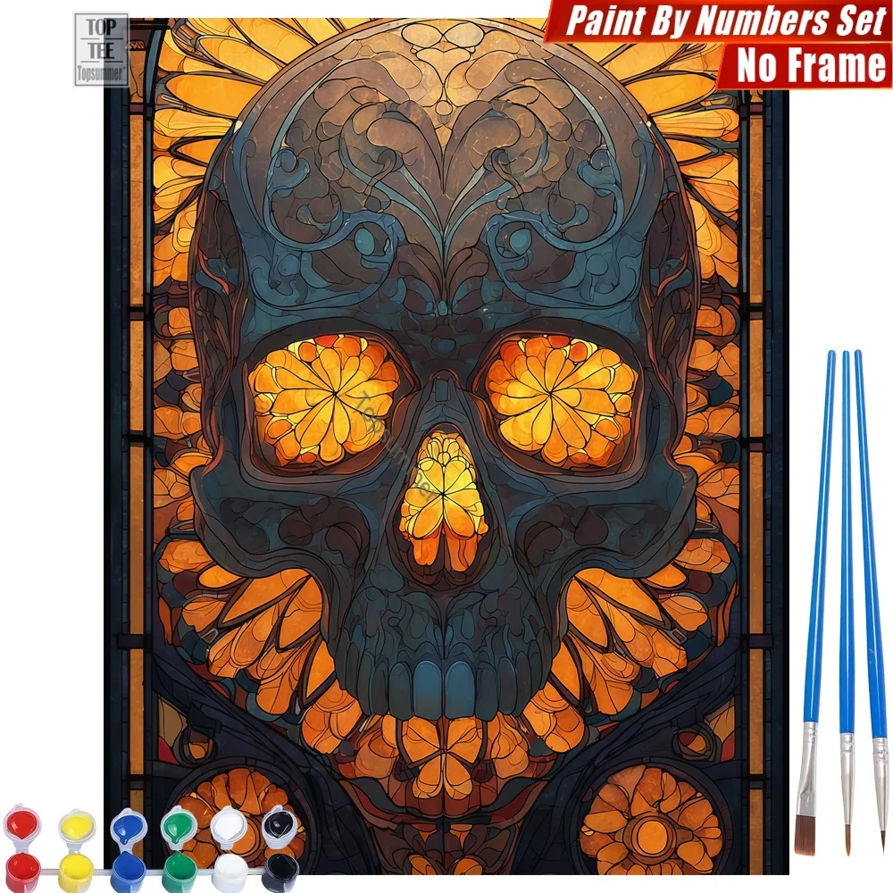 Intricate skull flowers DIY Paints By Numbers Set - Orange eye mystery Home Activities Easter Gift For Son
Intricate skull flowers DIY Paints By Numbers Set - Orange eye mystery Home Activities Easter Gift For Son