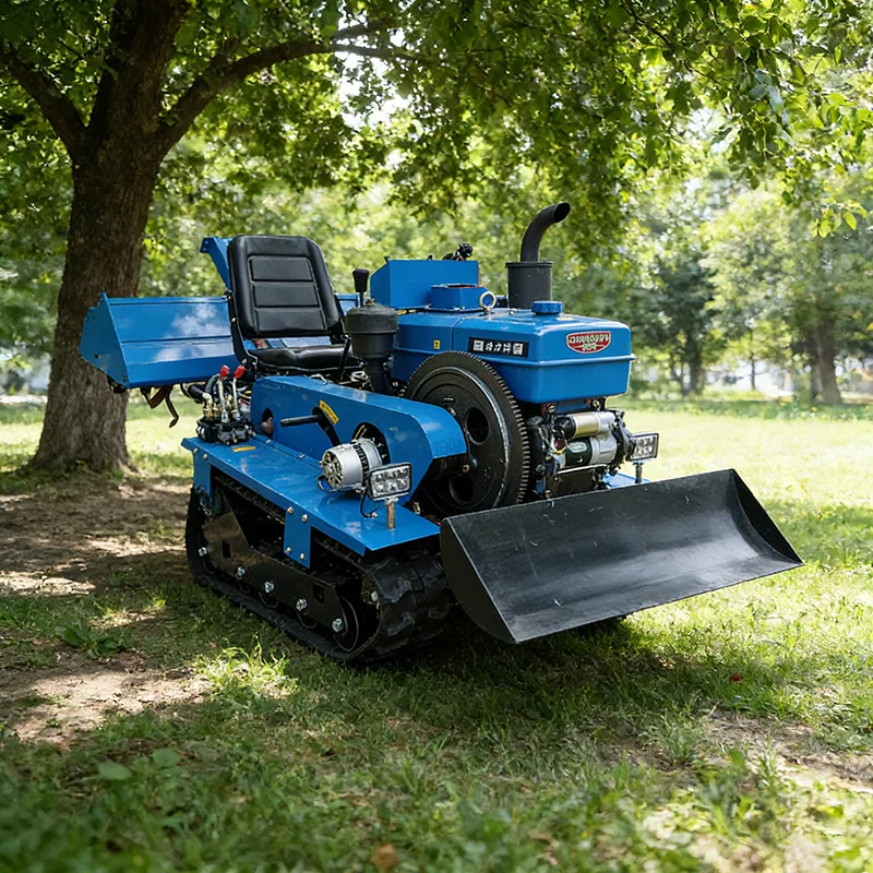 Customized Small Full Terrain Diesel Powered Micro Tiller, Agricultural Crawler Tractor with Crawler Rotary Tiller
Customized Small Full Terrain Diesel Powered Micro Tiller, Agricultural Crawler Tractor with Crawler Rotary Tiller