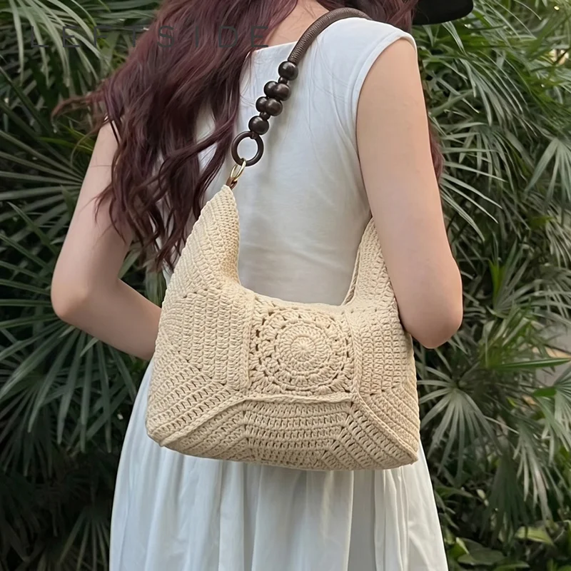 Women's Crochet Woven Wooden Bead Strap Shoulder Bag Casual Vacation Daily Beach Hobo Underarm Bags 2026 Summer Trend Handbags
Women's Crochet Woven Wooden Bead Strap Shoulder Bag Casual Vacation Daily Beach Hobo Underarm Bags 2026 Summer Trend Handbags