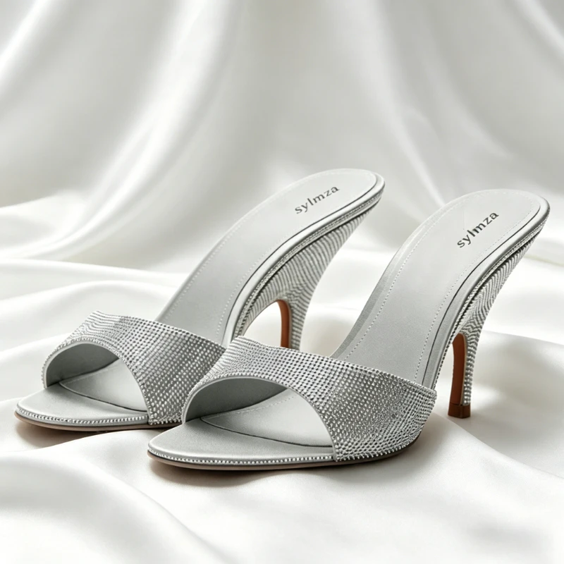 Glisten Crystal Summer Brand High Heeled Slippers Woman Sexy Open-toe Pointed Toe Wedge Slide Sandals Comfort Beach Design Shoes
Glisten Crystal Summer Brand High Heeled Slippers Woman Sexy Open-toe Pointed Toe Wedge Slide Sandals Comfort Beach Design Shoes