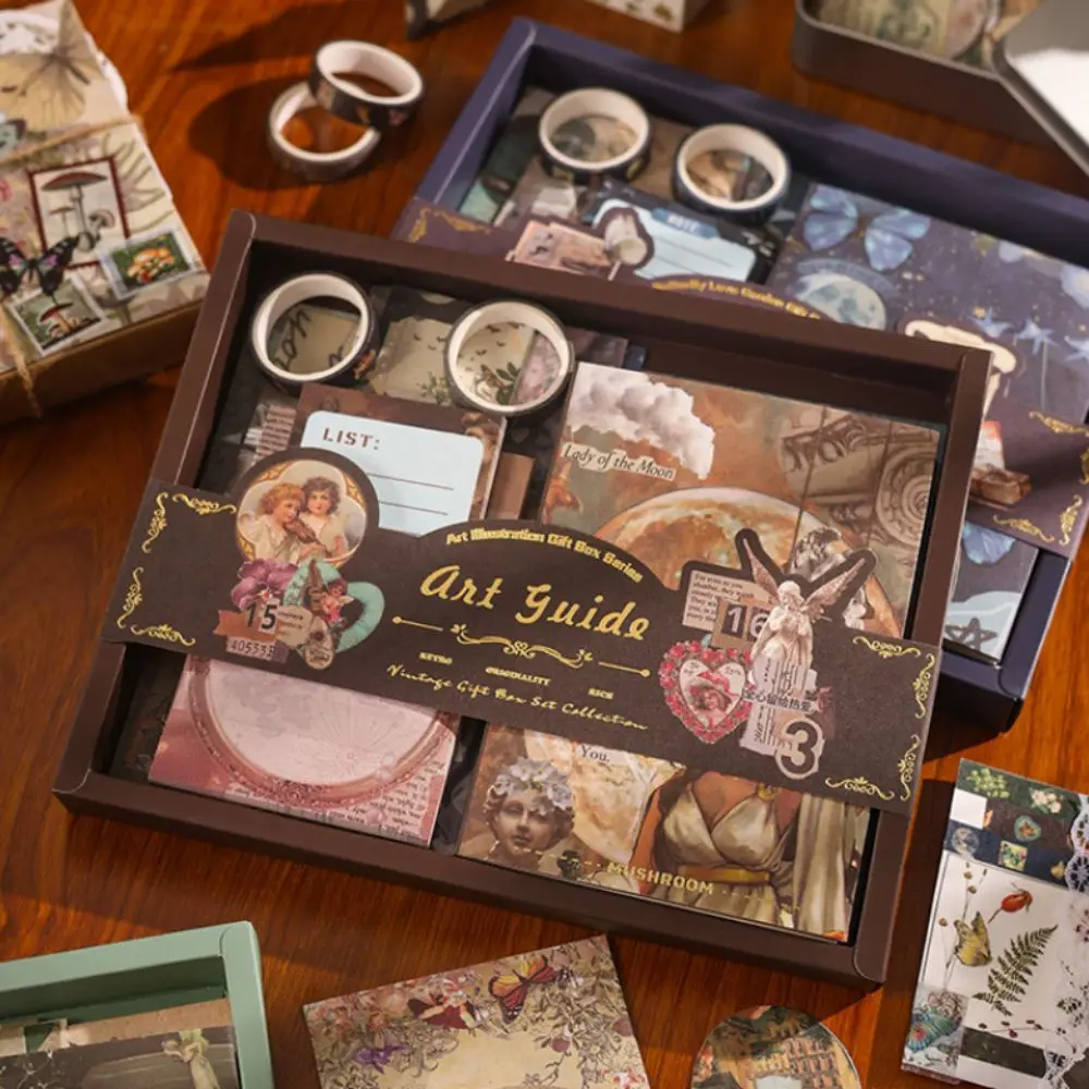 125Pcs/Set A6 Scrapbooking Set Retro with Stickers&Tape DIY Diary Album with Envelopes Mushroom Chronology
125Pcs/Set A6 Scrapbooking Set Retro with Stickers&Tape DIY Diary Album with Envelopes Mushroom Chronology