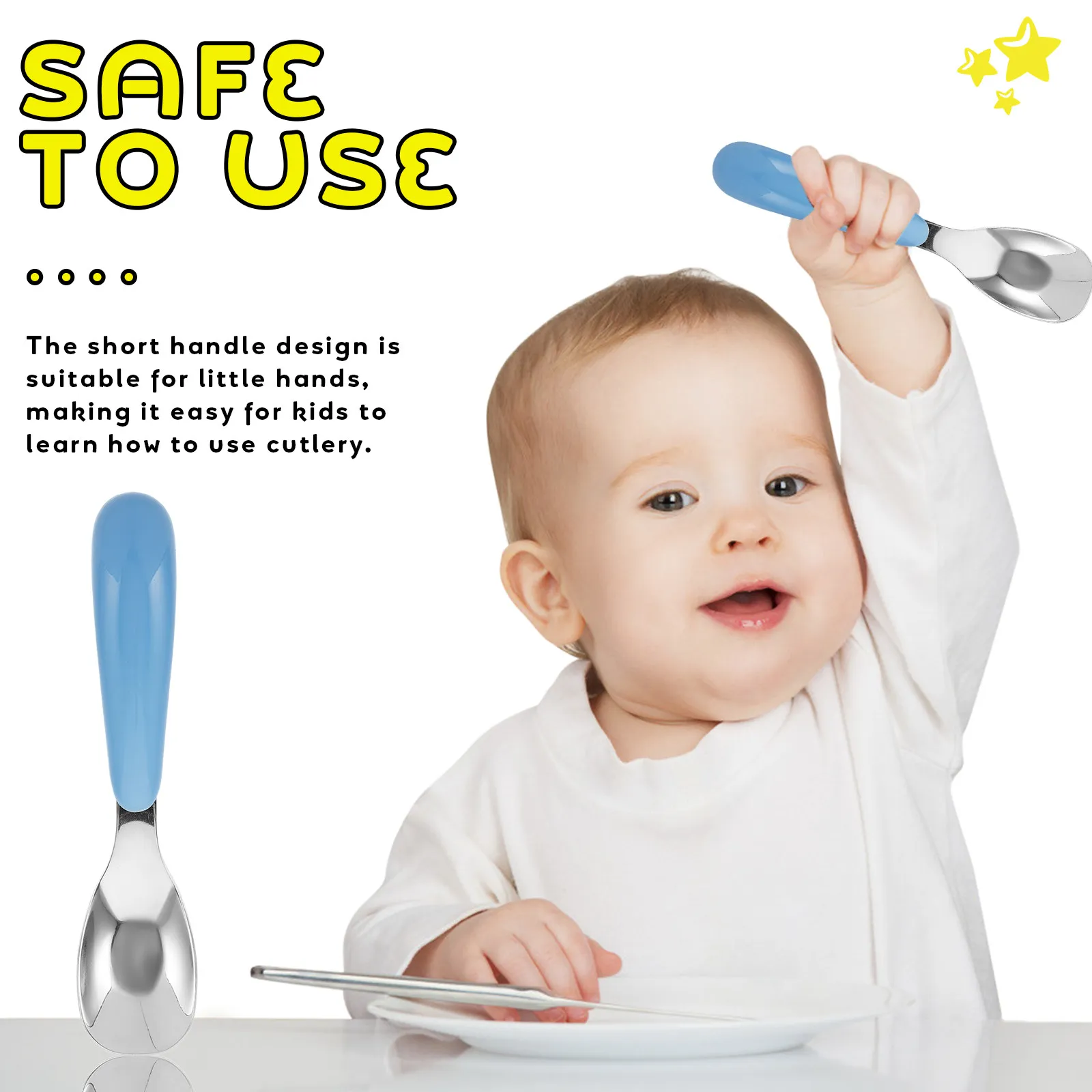 3Pcs Children Yuanbao Stainless Steel Baby Spoons Comfortable Grip Toddler Solid Food Feeding Set Small Metal Spoons for Eating
3Pcs Children Yuanbao Stainless Steel Baby Spoons Comfortable Grip Toddler Solid Food Feeding Set Small Metal Spoons for Eating