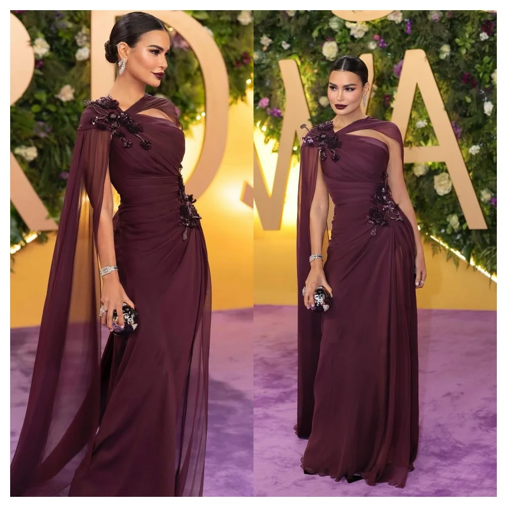 Customized Modern Purple Chiffon Evening Dress Exquisite Strapless Sleeveless Party Dress Temperament Floor Length Prom Dress
Customized Modern Purple Chiffon Evening Dress Exquisite Strapless Sleeveless Party Dress Temperament Floor Length Prom Dress