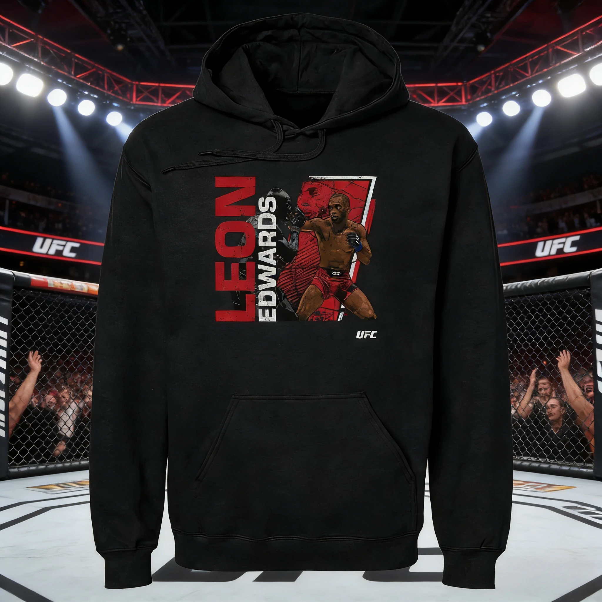 Осень/зима 2026, UFC Leon Edwards, боевая толстовка с рисунком, женская модная свободная повседневная хлопковая теплая толстовка, пальто унисекс
Осень/зима 2026, UFC Leon Edwards, боевая толстовка с рисунком, женская модная свободная повседневная хлопковая теплая толстовка, пальто унисекс