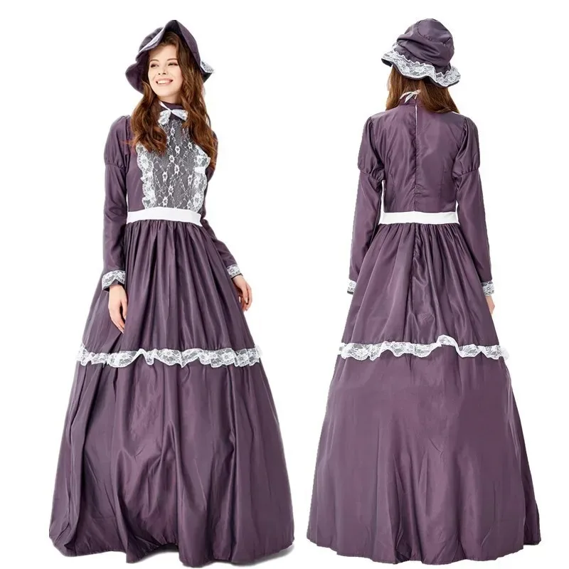 Large Size Women's Long Dark Purple Dress Retro Court Dress Lady Princess Long Dress Set Women's Clothing
Large Size Women's Long Dark Purple Dress Retro Court Dress Lady Princess Long Dress Set Women's Clothing