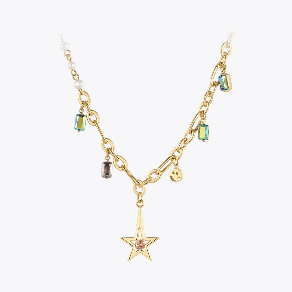 ENFASHION Stainless Steel Necklace Gold Color Lucky Element Design Necklaces Fashion Jewelry Collares Para Mujer Gift P223291
ENFASHION Stainless Steel Necklace Gold Color Lucky Element Design Necklaces Fashion Jewelry Collares Para Mujer Gift P223291