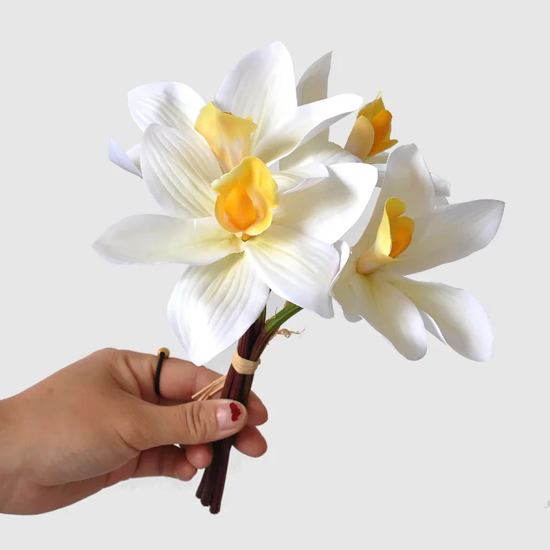 20Pcs Artificial 3D Printed Cymbidium Real Touch Flowers Wedding Bridal Bouquet Home Desktop Ornaments Party Table Floral Layout
20Pcs Artificial 3D Printed Cymbidium Real Touch Flowers Wedding Bridal Bouquet Home Desktop Ornaments Party Table Floral Layout