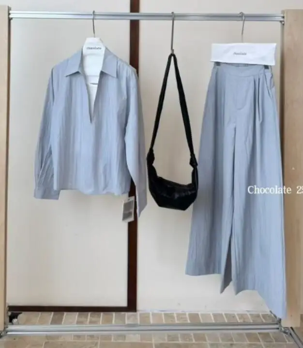 SuperAen 2025 Новое поступление, рубашка с рукавами «летучая мышь», длинные брюки, комплект из двух предметов 
SuperAen 2025 Новое поступление, рубашка с рукавами «летучая мышь», длинные брюки, комплект из двух предметов