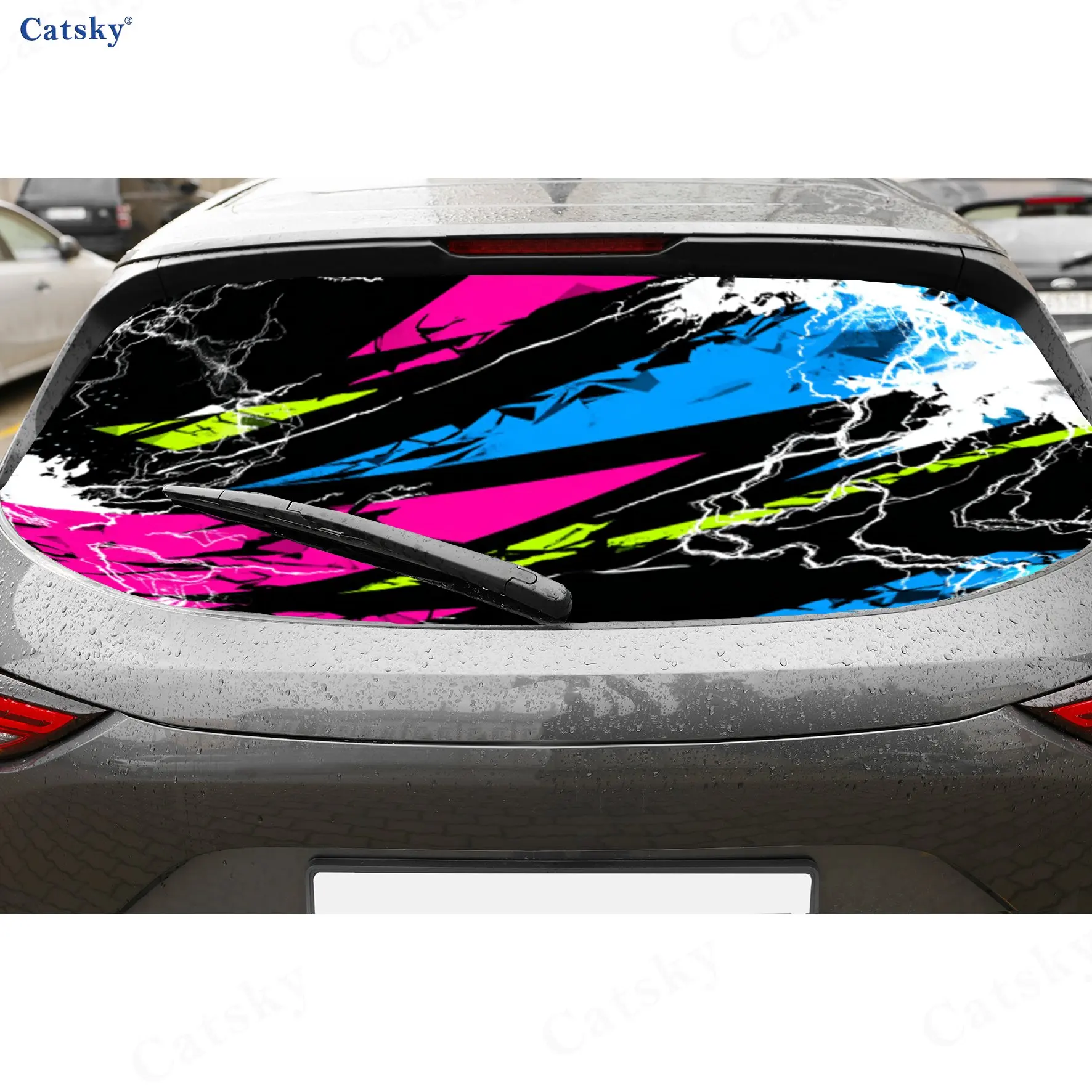 Cyber Neon Lightning PVC Perforated Car Vinyl Wraps, Durable Car Rear Windshield Sticker, Waterproof Car Rear Window Decal
Cyber Neon Lightning PVC Perforated Car Vinyl Wraps, Durable Car Rear Windshield Sticker, Waterproof Car Rear Window Decal