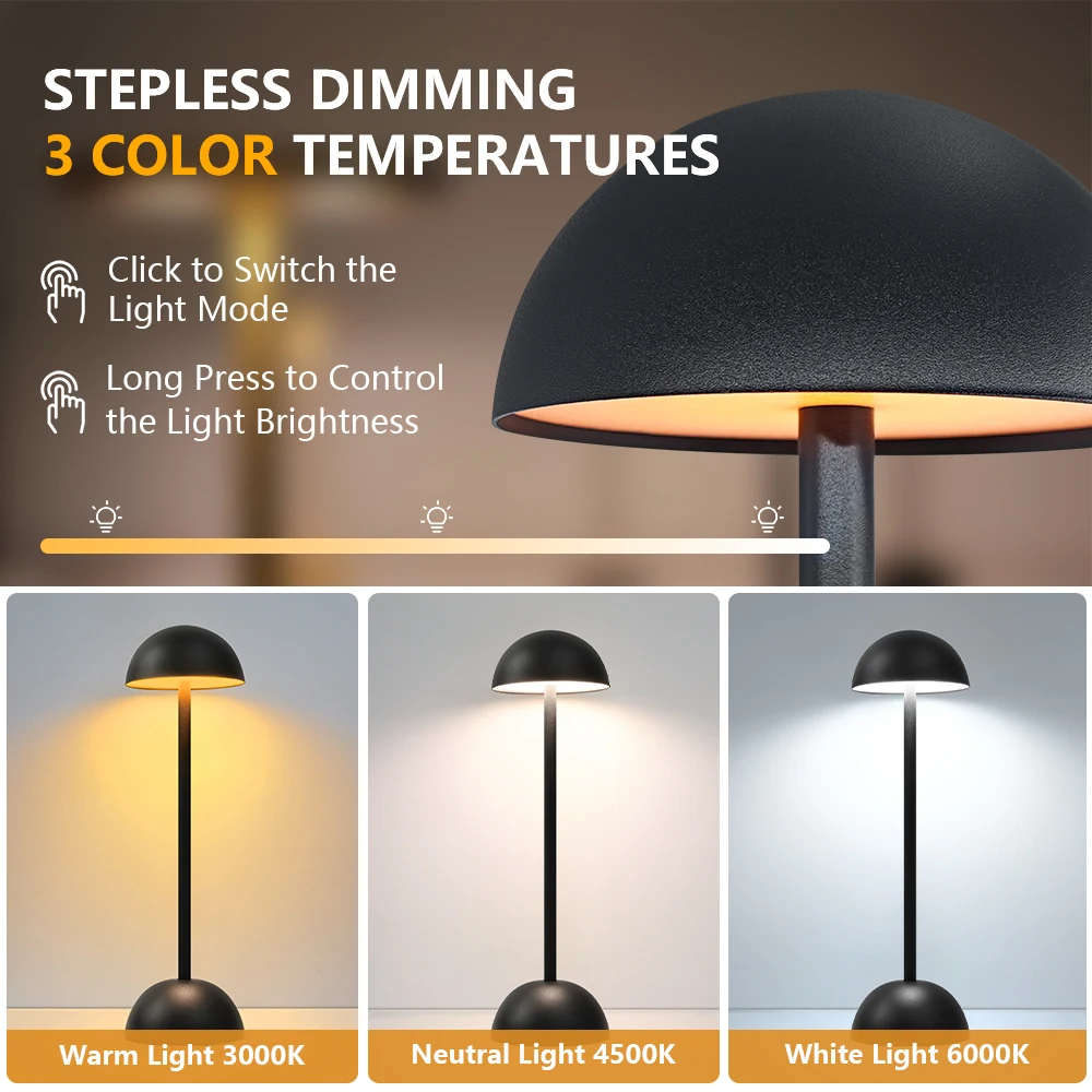 3 Color Dimmable Lighting LED Desk Light Touch Switch USB Rechargeable For Bedroom Office Decoration Table Lamp With Lampshader
3 Color Dimmable Lighting LED Desk Light Touch Switch USB Rechargeable For Bedroom Office Decoration Table Lamp With Lampshader