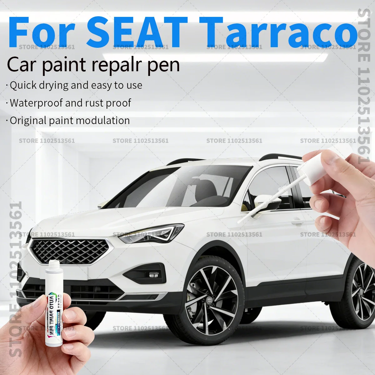 Ручка-корректор для ремонта краски SEAT Tarraco, средство для удаления царапин, аксессуары для автомобиля, цвета: синий, черный, зеленый, красный, белый, серебристый, бежевый, серый
Ручка-корректор для ремонта краски SEAT Tarraco, средство для удаления царапин, аксессуары для автомобиля, цвета: синий, черный, зеленый, красный, белый, серебристый, бежевый, серый