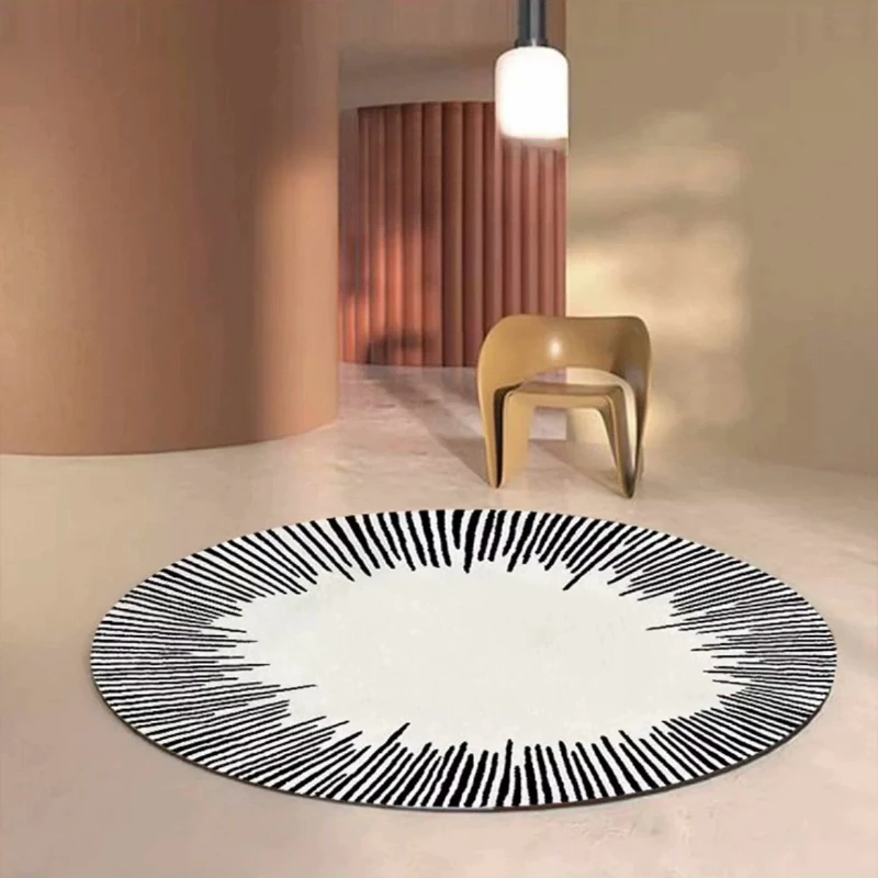 minimalist imported wool round carpet modern black and white villa living room bedroom edge blanket designer chair
minimalist imported wool round carpet modern black and white villa living room bedroom edge blanket designer chair