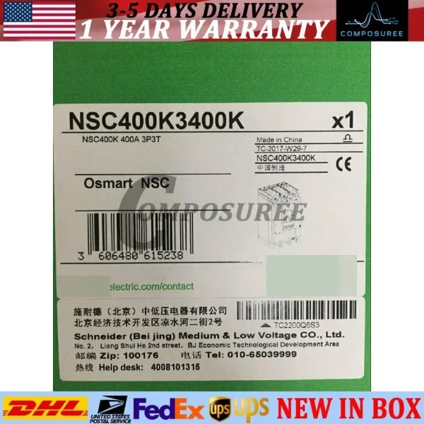 2026 1pc Snd Molded Case Circuit Breaker Nsc400k3400k Brand New Original Spot Plc
2026 1pc Snd Molded Case Circuit Breaker Nsc400k3400k Brand New Original Spot Plc