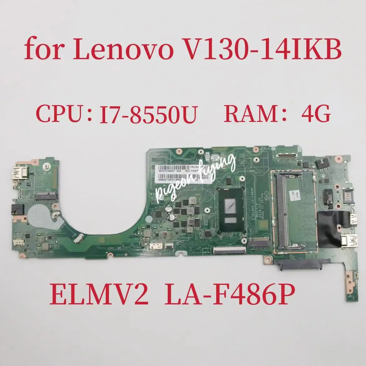 ELMV2 телефон, материнская плата для Lenovo, материнская плата для ноутбука со стандартным процессором, ОЗУ 4 Гб, FRU:5B20W20079 5B20W20078, тест в порядке
ELMV2 телефон, материнская плата для Lenovo, материнская плата для ноутбука со стандартным процессором, ОЗУ 4 Гб, FRU:5B20W20079 5B20W20078, тест в порядке