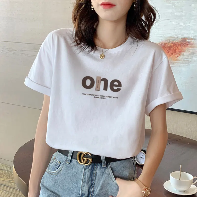 Short Sleeve Trend Cotton T-Shirt Women's 2024 Summer New Loose White Half Sleeve Fashion
Short Sleeve Trend Cotton T-Shirt Women's 2024 Summer New Loose White Half Sleeve Fashion