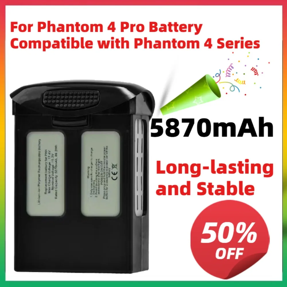 Drone intelligent flight accessories 5870mAh 15.2V For Phantom 4 Pro Battery Compatible with Phantom 4 Series
Drone intelligent flight accessories 5870mAh 15.2V For Phantom 4 Pro Battery Compatible with Phantom 4 Series