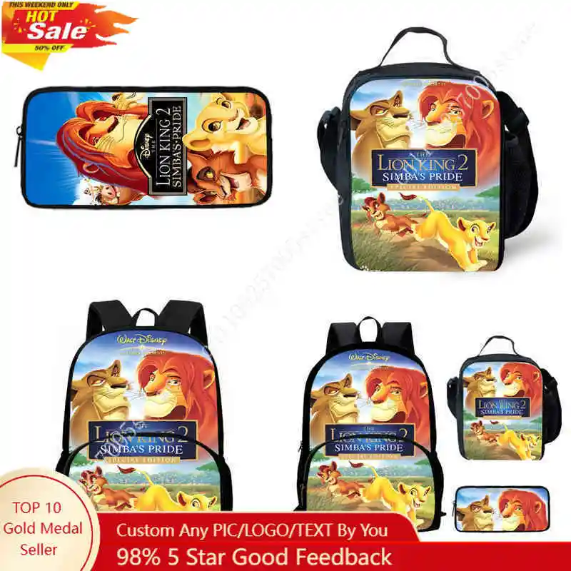 3pcs Set Disney Lion King Child School Backpack with Front Pouch , Lunch Bags,Pencil Bags for Aged 5-10,Cartoon Kids School Bags
3pcs Set Disney Lion King Child School Backpack with Front Pouch , Lunch Bags,Pencil Bags for Aged 5-10,Cartoon Kids School Bags